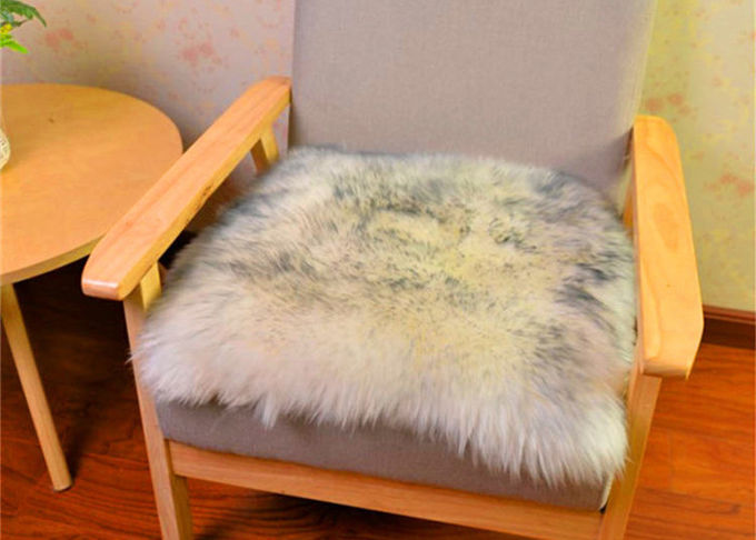 Cuscini decorativi della lana lunga per lo strato, copertura dei cuscini di tiro della pelliccia di Brown della sedia