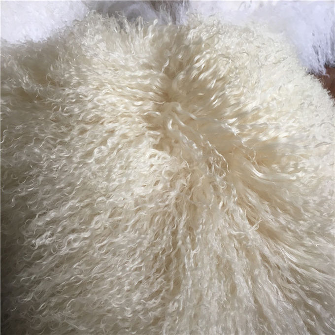 cuscino mongolo della pelle d'agnello della copertura del cuscino della lana della lana della pelle di pecora della cassa riccia del cuscino